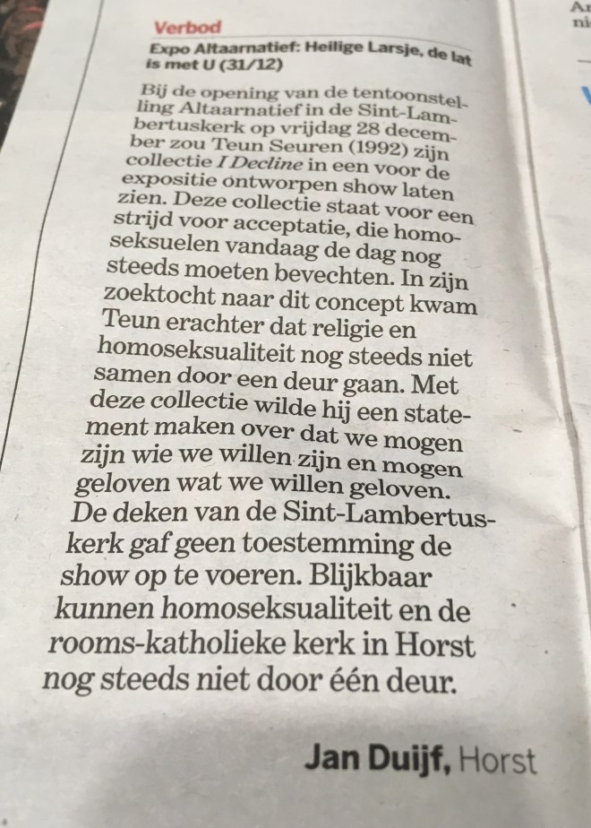 Ingezonden brief Jan Duijf